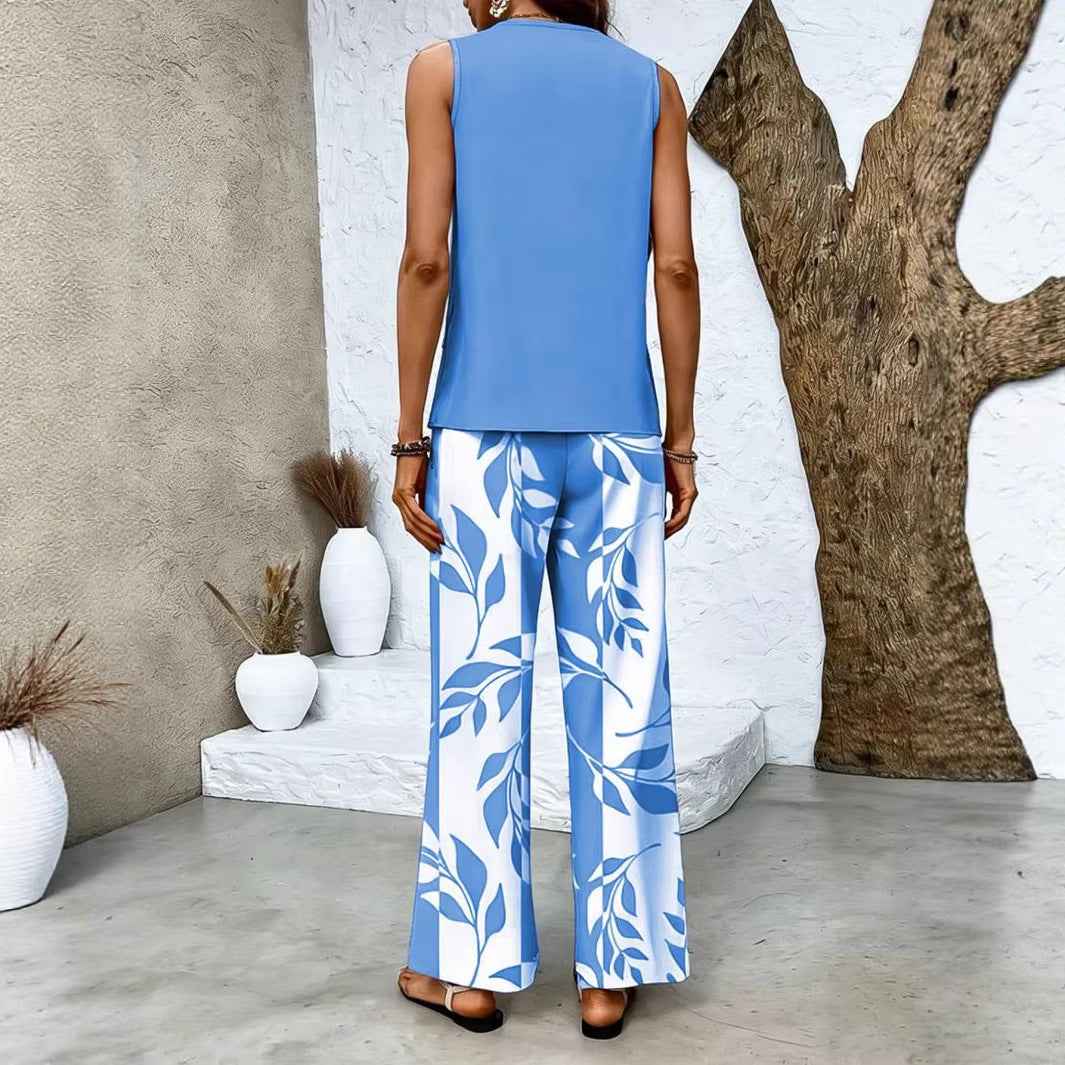 Summer Fashion Casual Women's Sleeveless Set