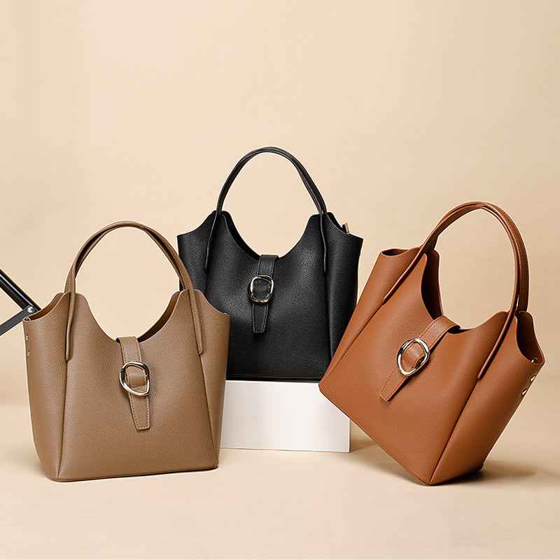 Full-Grain Leather Crossbody Bag — Soft Shoulder Bag