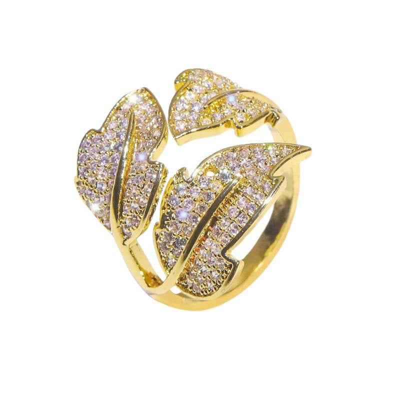 European And American Fashion Light Luxury Zircon Ring