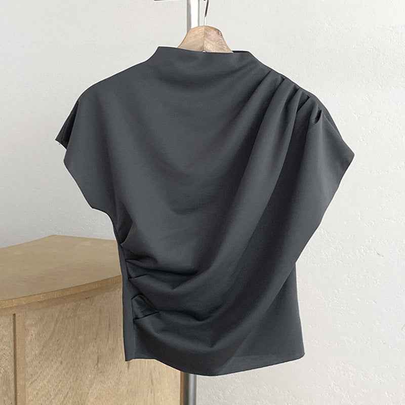 Printed Loose Fit Short Sleeve Top | Women's Elegant Pullover