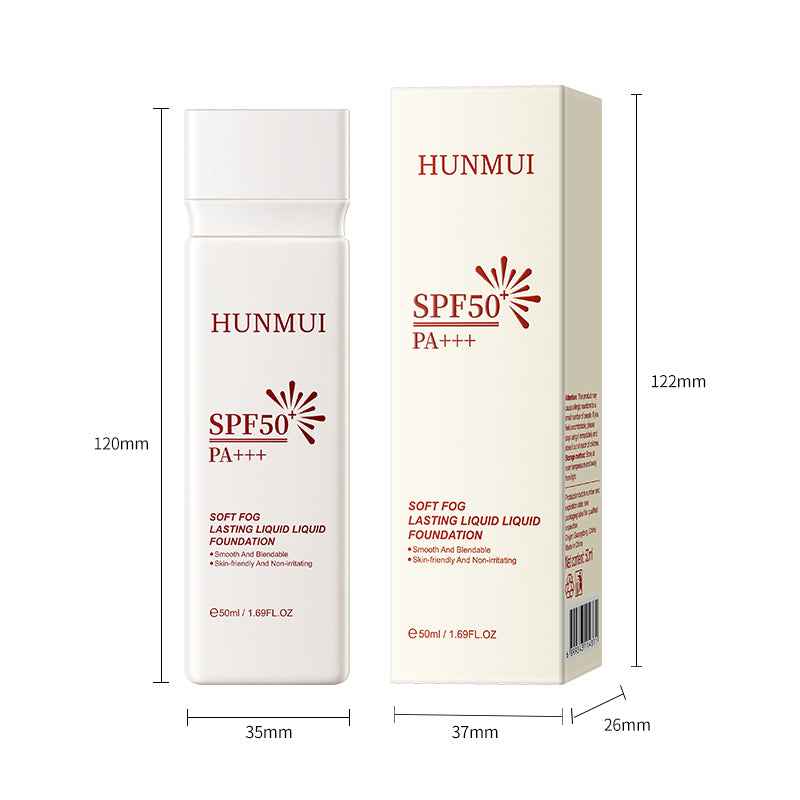 HUNMUI Soft Mist Long-Lasting Sunscreen Foundation 50ml SPF50 PA