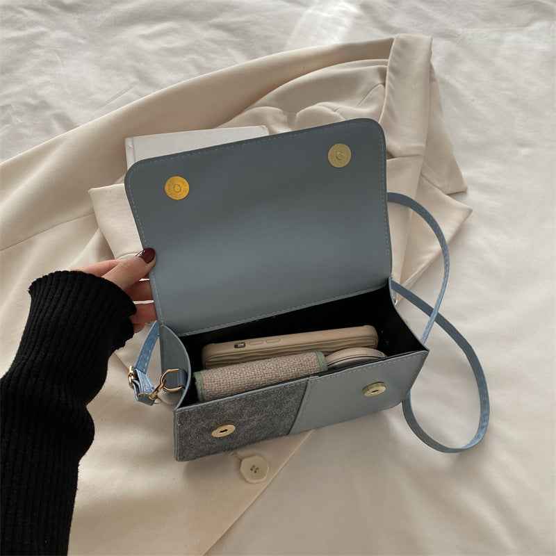 Textured Patchwork Tote Bag in PU Leather
