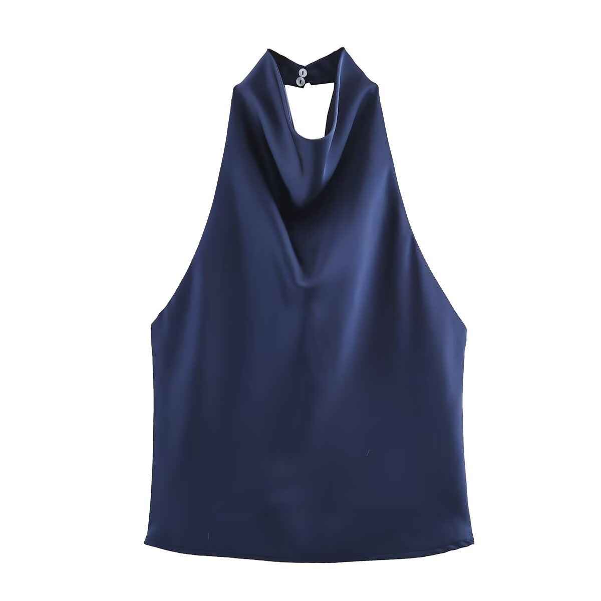 Women's Halter Neck Backless Top – Slim Fit, 11 Colours | S–L