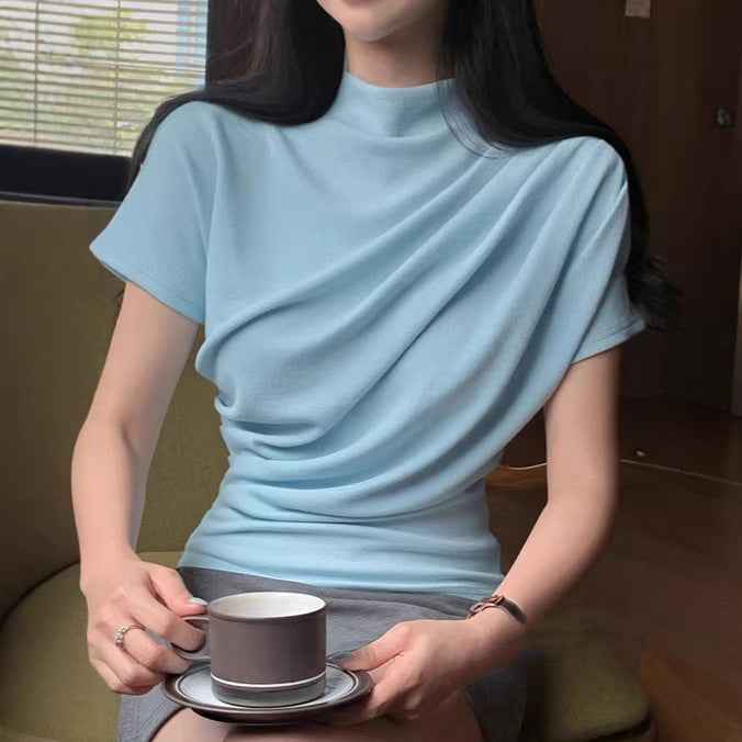 Women's Solid Colour Short-Sleeve Relaxed Top — 6 Colours