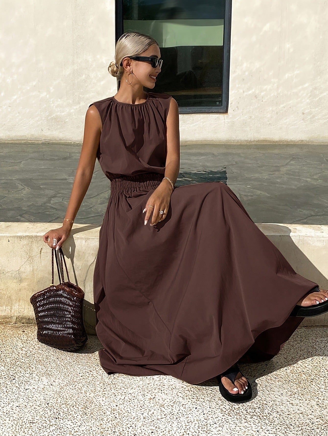Sleeveless Top & Long Skirt Co-ord Set