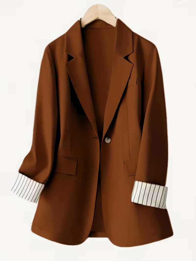 European And American Commuter Casual Solid-Color Blazer