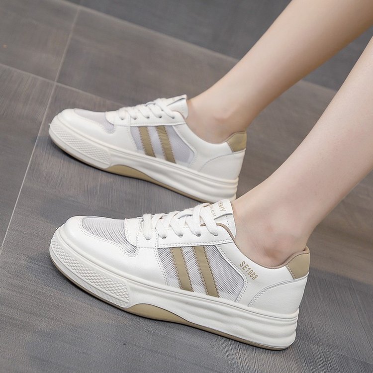 Sequin Mesh Chunky Heel Sneakers
