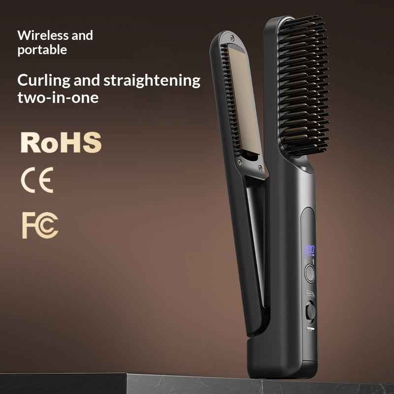 Cordless 2-in-1 Mini Hair Straightener & Curler