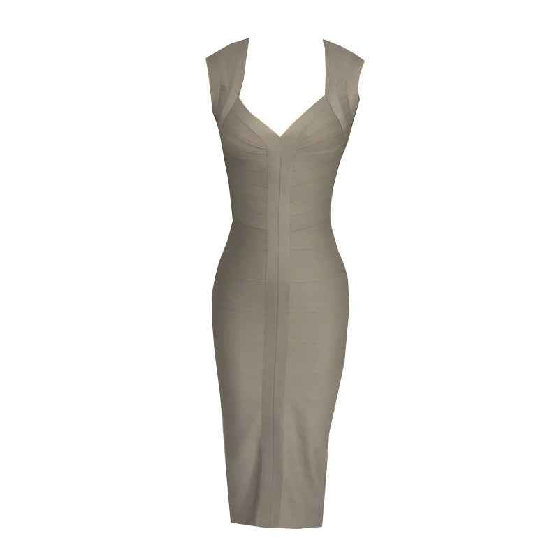 Elegant Split Elastic Band Womens Dress