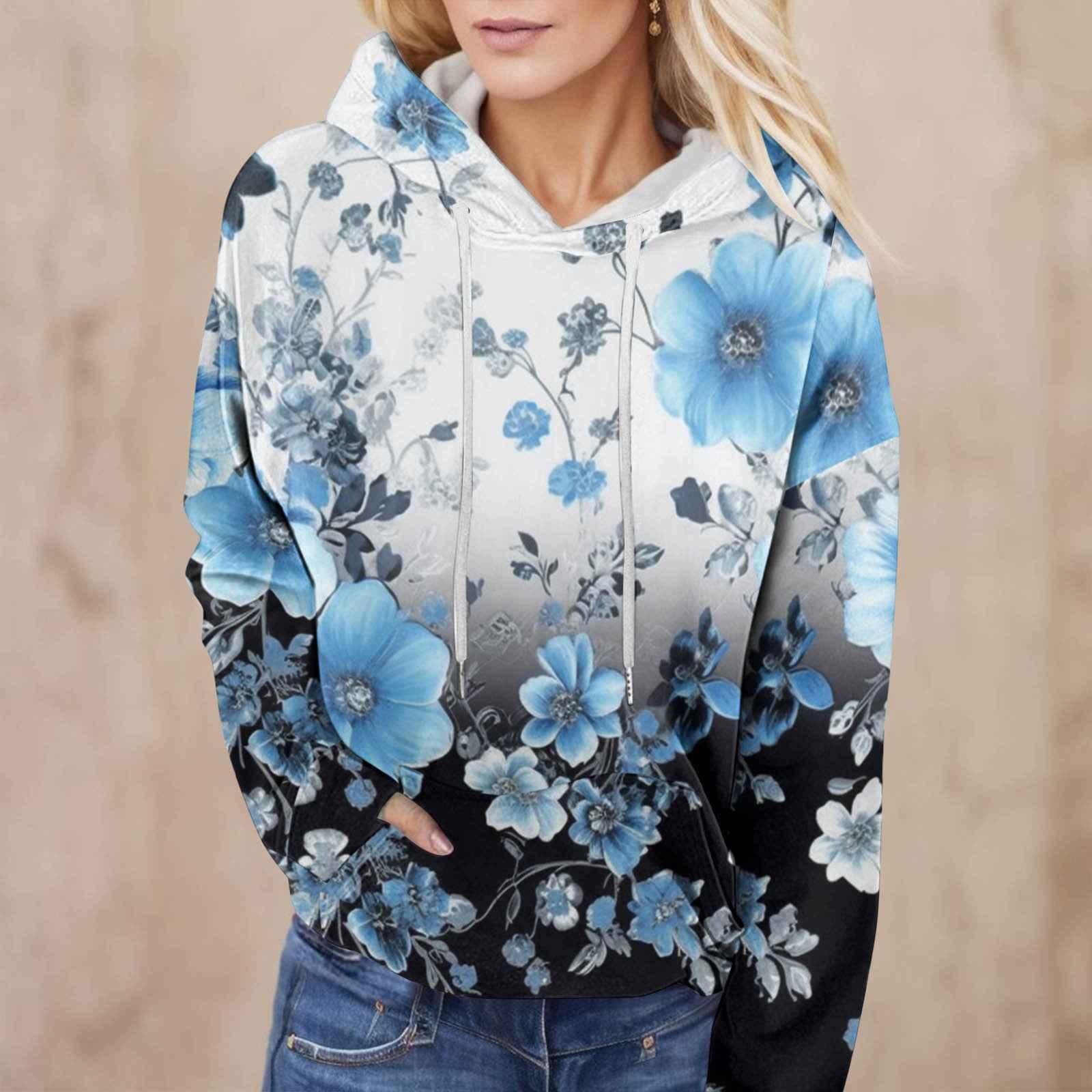 3D Digital Print Loose-Fit Women's Hoodie Sweatshirt