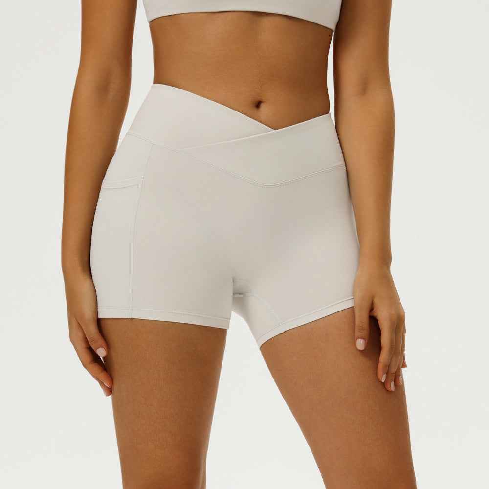 Peach-butt Yoga Shorts High-waisted Butt-lifting For Fitness
