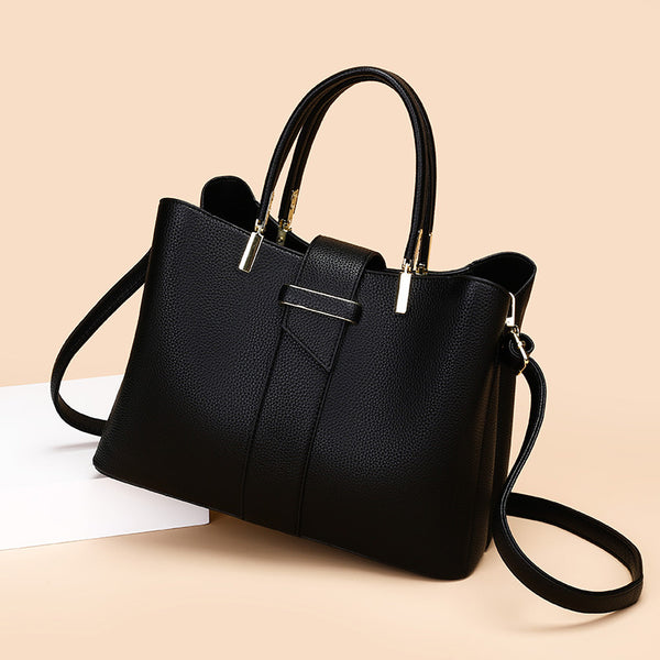Retro Bucket Crossbody Handbag – Soft Polyester Everyday Bag