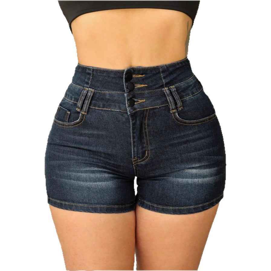 Womens High-waisted Comfortable Denim Shorts