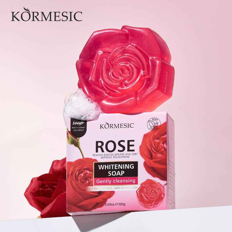 Red Rose Brightening Soap Bar – 100g Natural Skin Whitening