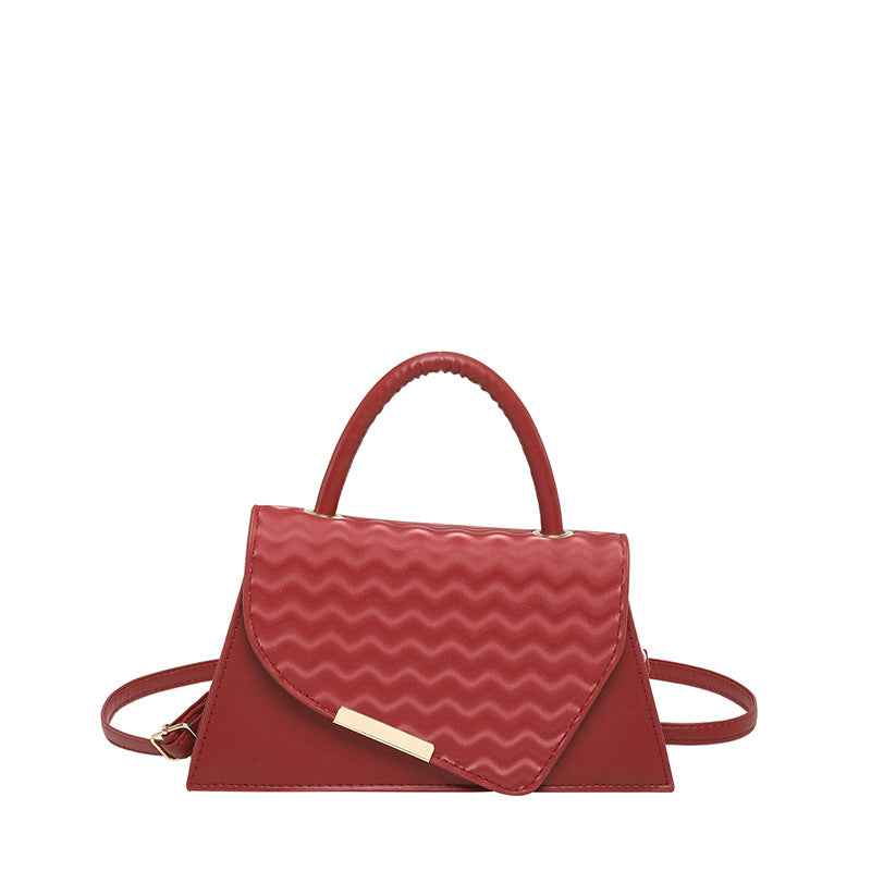 Solid-color Single-shoulder Commuter Niche Handheld Square Bag Womens Crossbody Bag