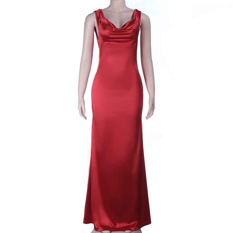 Women's Backless Halter Neck High Waist Bodycon Dress