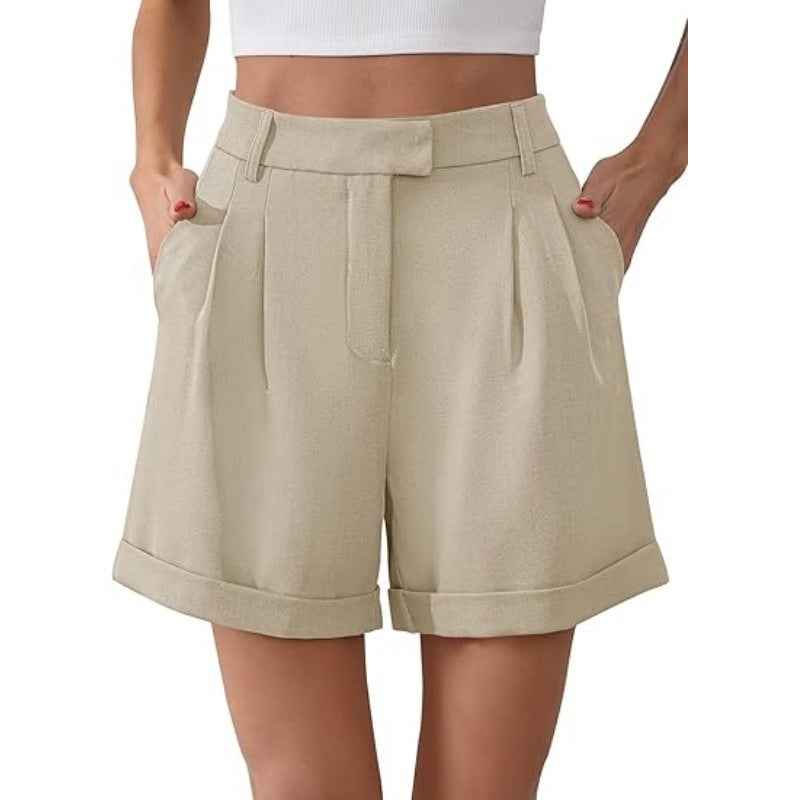 Womens Summer Elastic Business-Formal Shorts