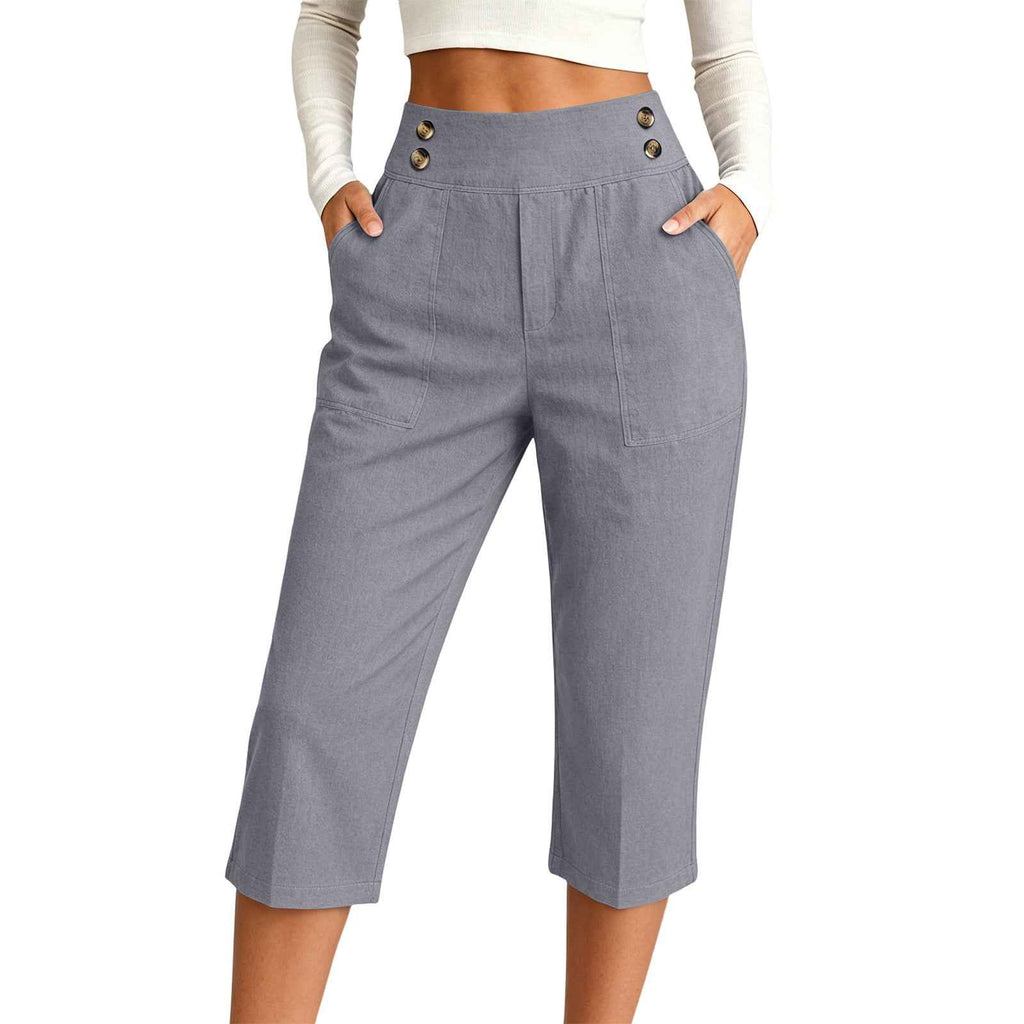 Casual Comfortable And Relaxed-fit Button-up Sweatpants