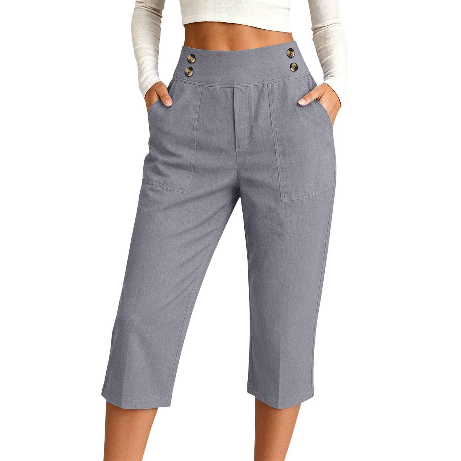 Casual Comfortable And Relaxed-fit Button-up Sweatpants