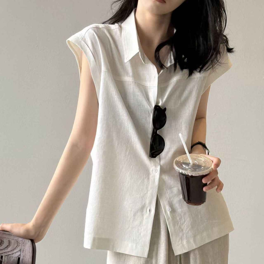Retro Style Artistic Cardigan With A Polo Collar And Casual Bishop Sleeve