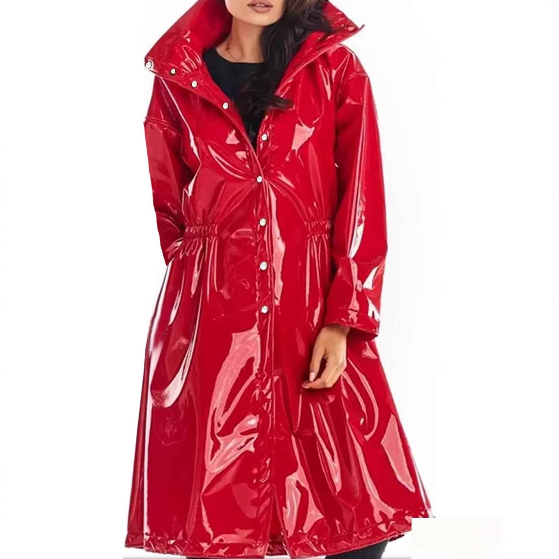 Nightclub-style Long Trench Coat Jacket