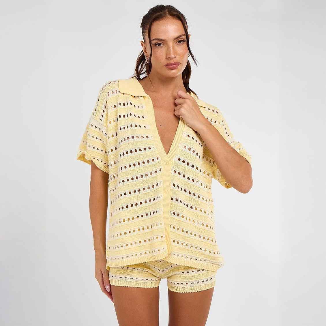 Knit Top & Shorts Two-Piece Set – Summer Beach Co-ord
