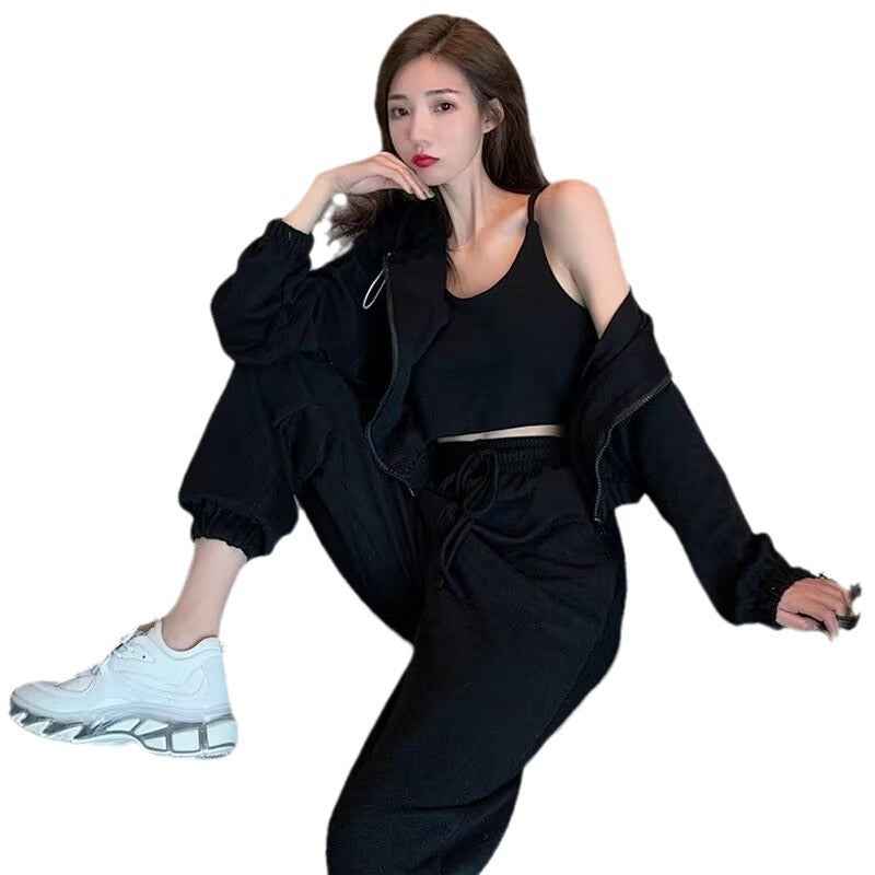Women's 3-Piece Hooded Tracksuit Set