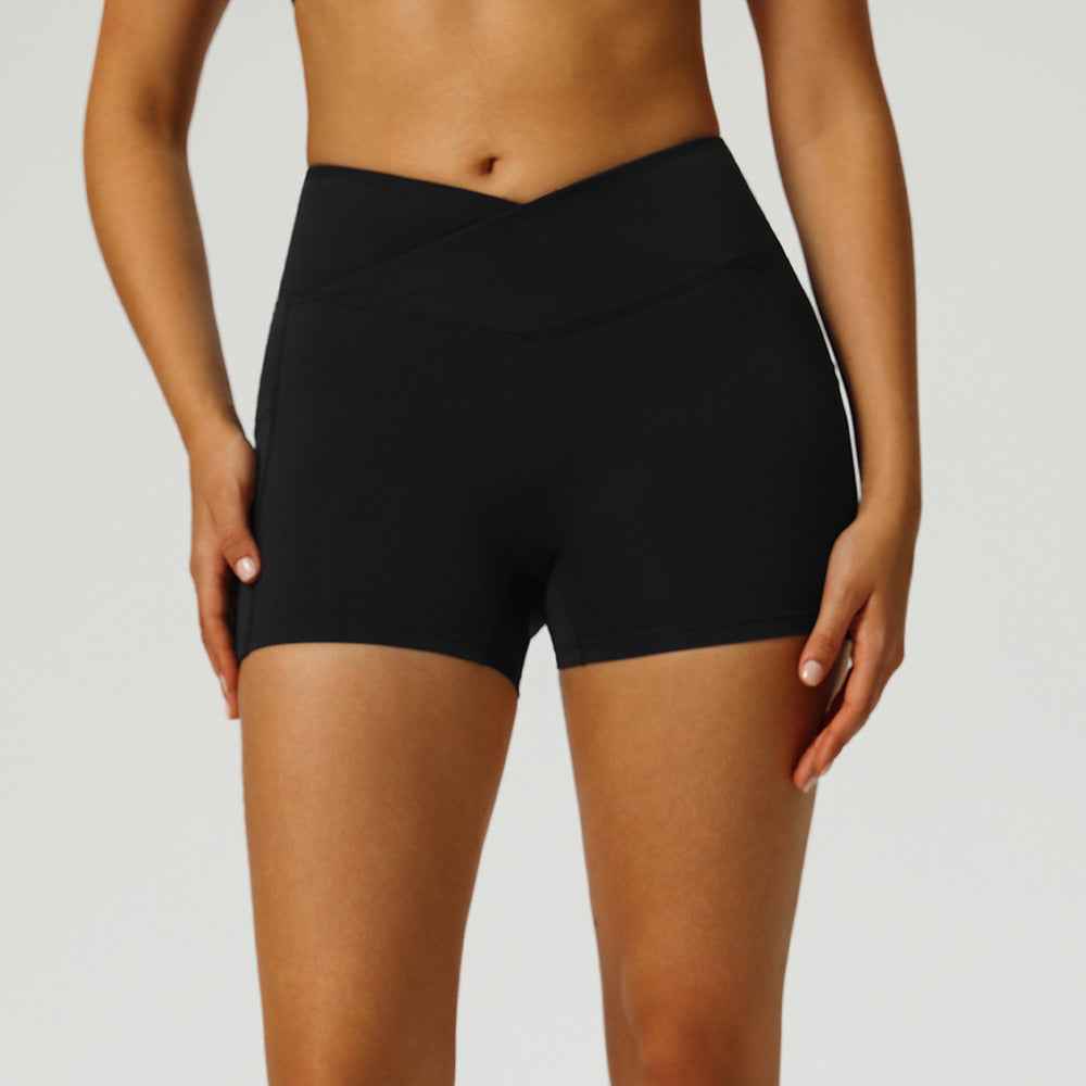Peach-butt Yoga Shorts High-waisted Butt-lifting For Fitness