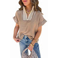 Versatile Lace-Trimmed Loose-Fit Top For Women