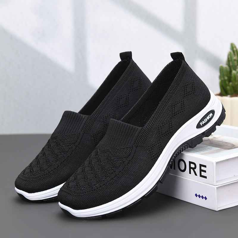 Flyknit Walking Shoes — Soft Sole, Non-Slip, Breathable