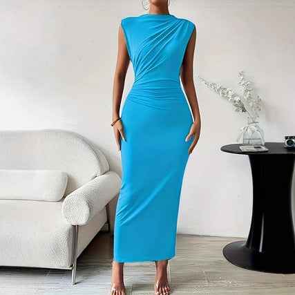 Sleeveless High-Waist Bodycon Maxi Dress