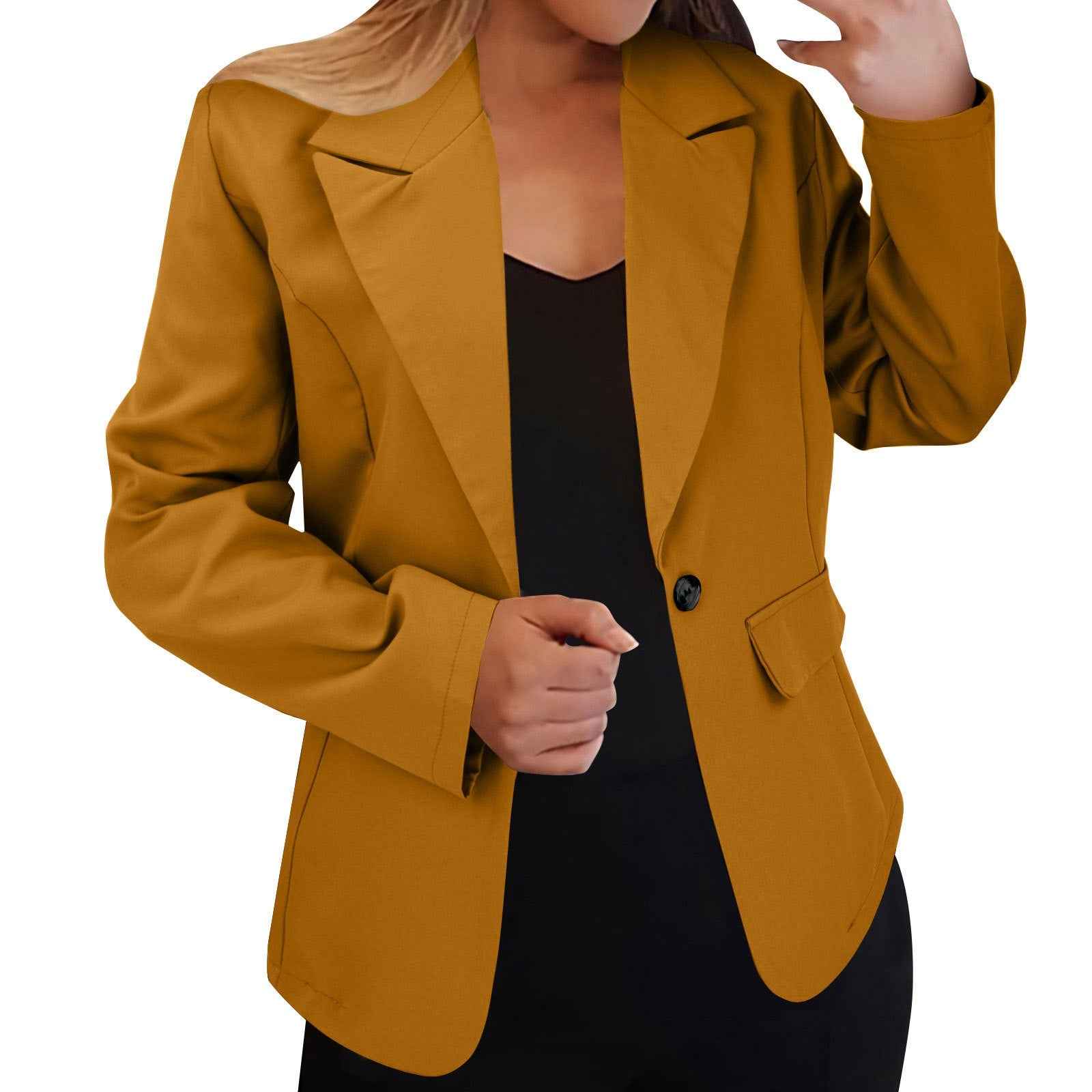 Women's Longline Cardigan Blazer – Relaxed Fit, Long Sleeve