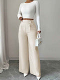 High-Waist Straight-Leg Pants — 6 Colors