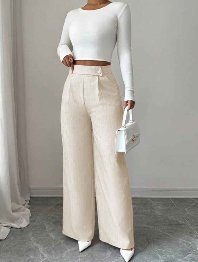 High-Waist Straight-Leg Pants — 6 Colors