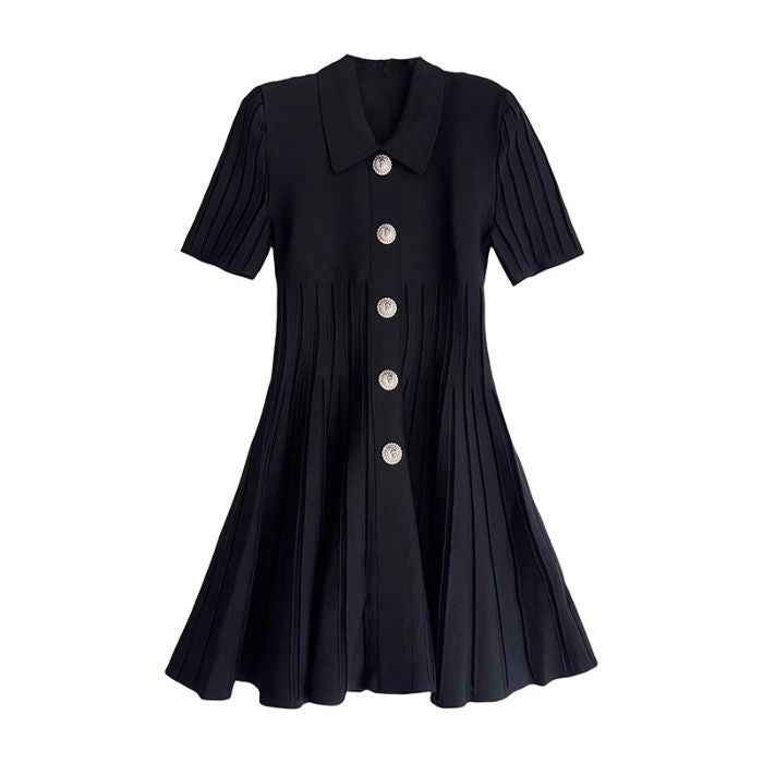 New Womens Polo-neck Knitted Dress