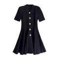 New Womens Polo-neck Knitted Dress