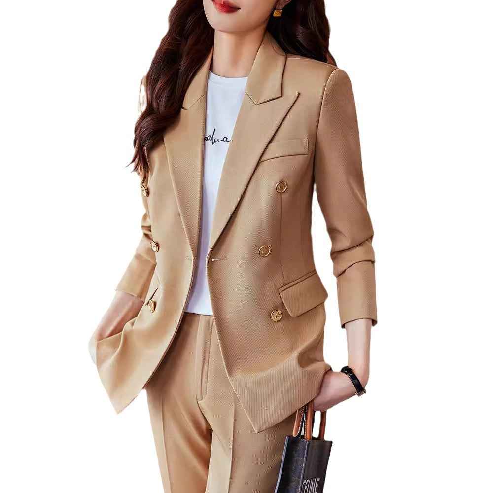 British-Style Formal Suit Set — Blazer & Trousers, 4 Colours, S–4XL