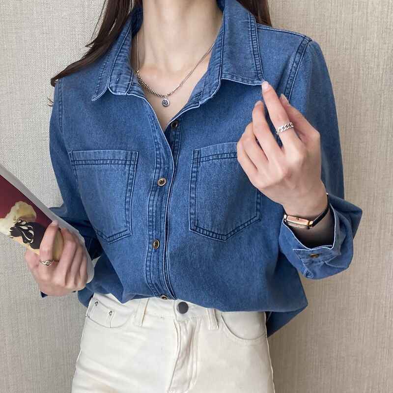 Women's Elegant Long-Sleeve Cotton Commuter Coat
