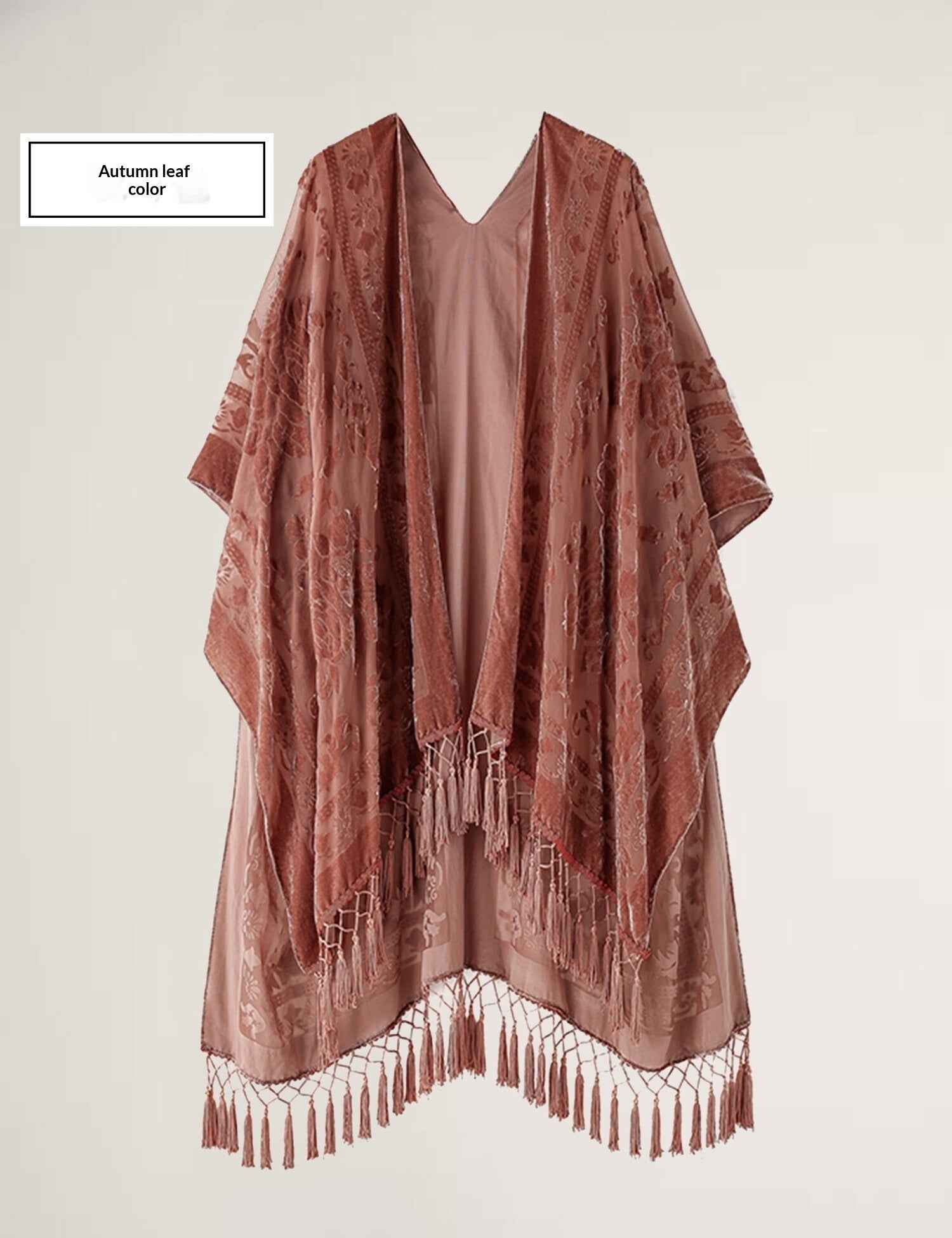 Bohemian Fringed Shawl – Handmade Long Wrap, 19 Colors