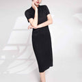 Women's Modern Cheongsam-Inspired A-Line Midi Dress — 4 Colours, Free Size