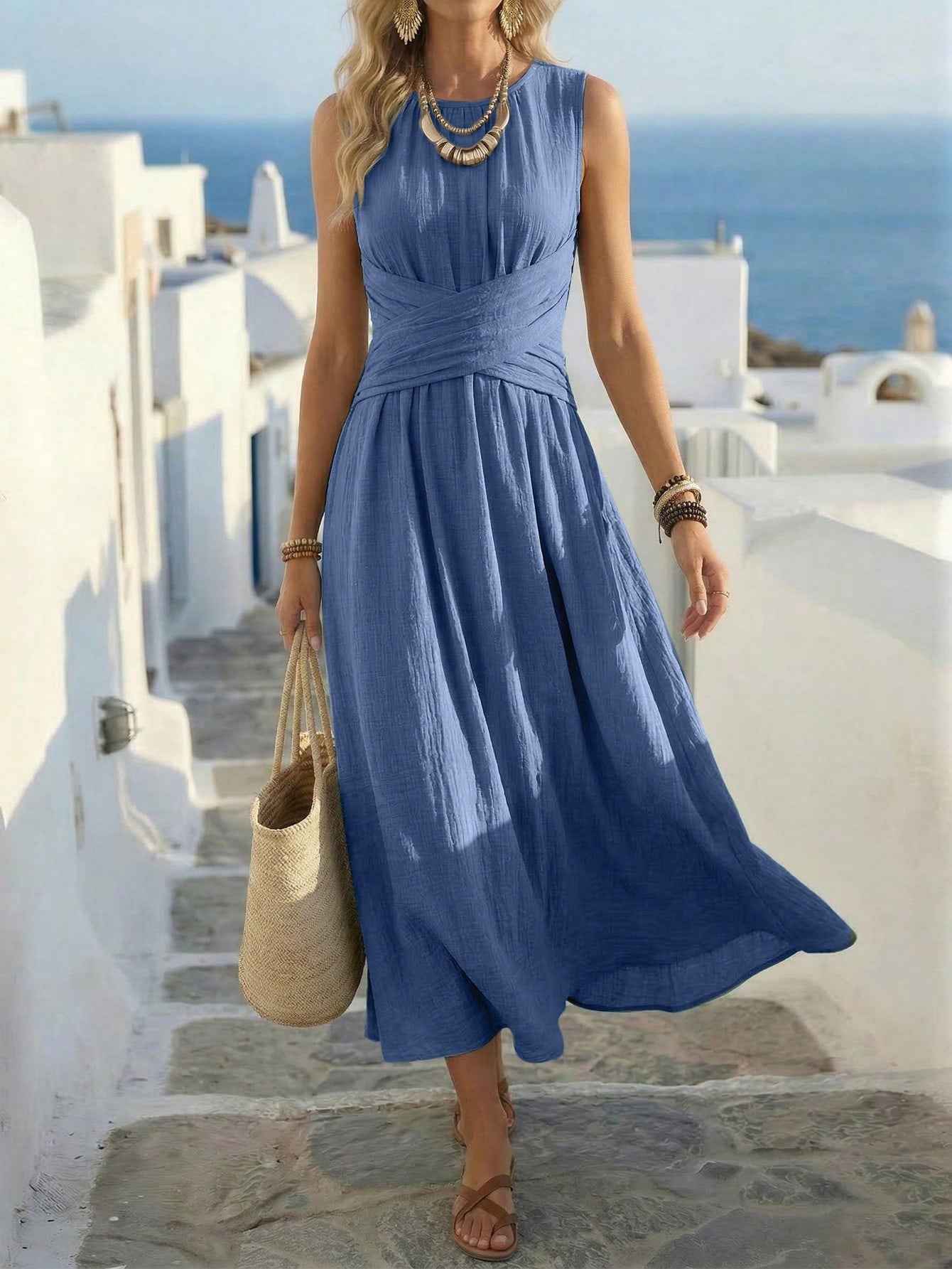 Summer Sleeveless Maxi Dress European And American Style
