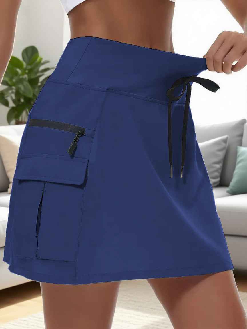 Women's Drawstring Sports Mini Skirt – 7 Colours, S–2XL