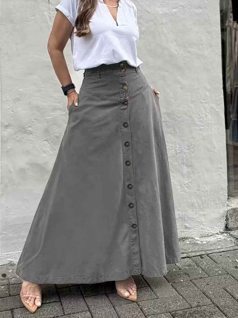 Women's High-Waist A-Line Skirt — 4 Colours, S–2XL