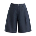 Women's High-Waist Tencel Straight-Leg Cropped Shorts — 2 Colours, W26–W32