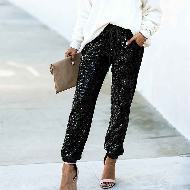 Straight-Leg Trousers — High Waist, Slight Stretch