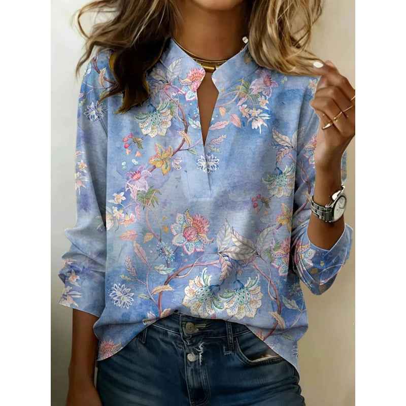 3D-printed Fashion Vintage Blouse For Women
