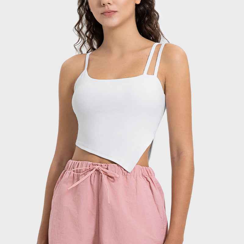 Women's Summer Yoga Tank Top With Built-in Bra For Back Support, Side Boob Coverage, And Lift - High-Quality Sports Sleeveless Shirt