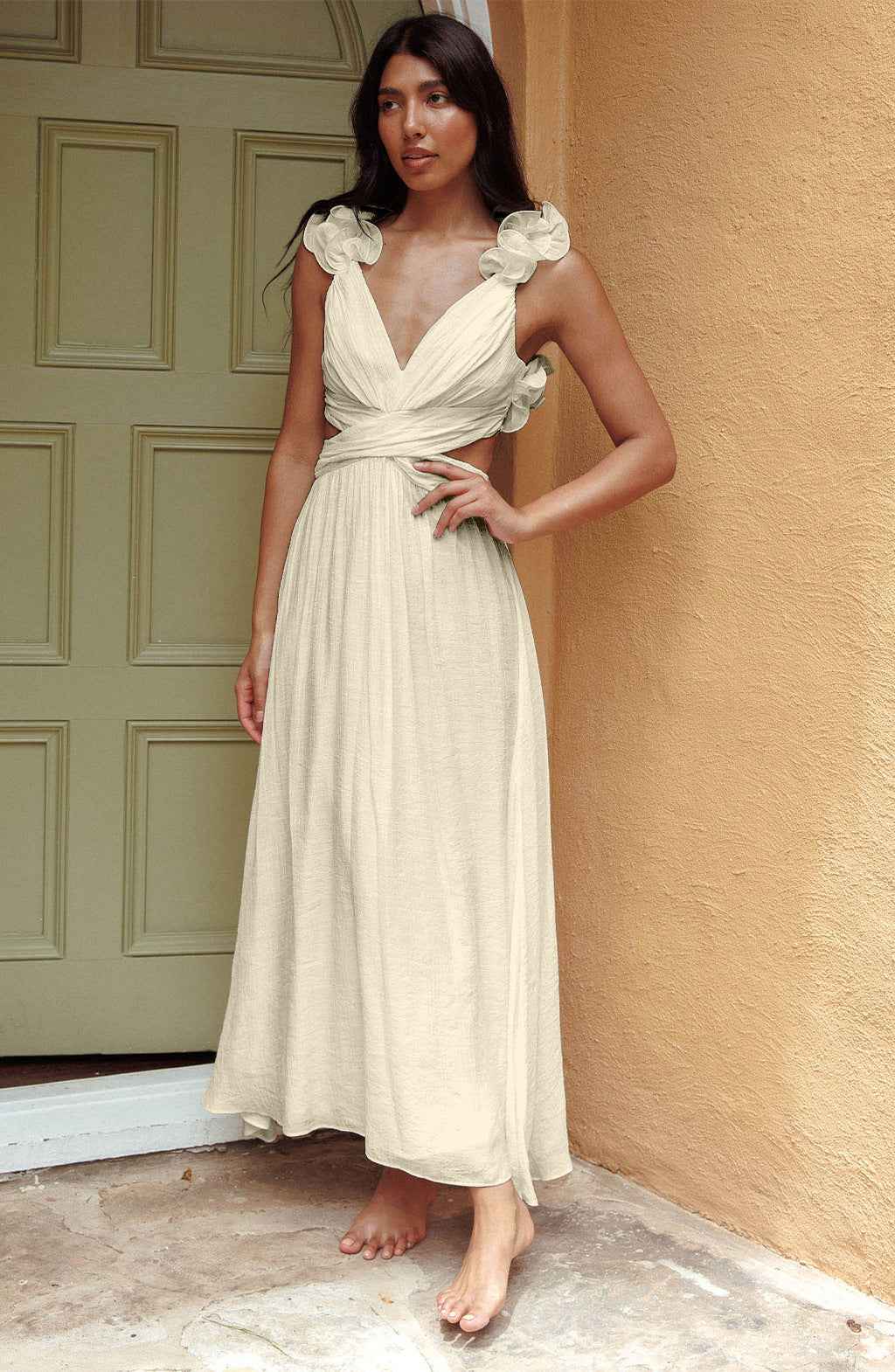 Floral Backless Cross-Strap Maxi Dress — 6 Colours, S–XL
