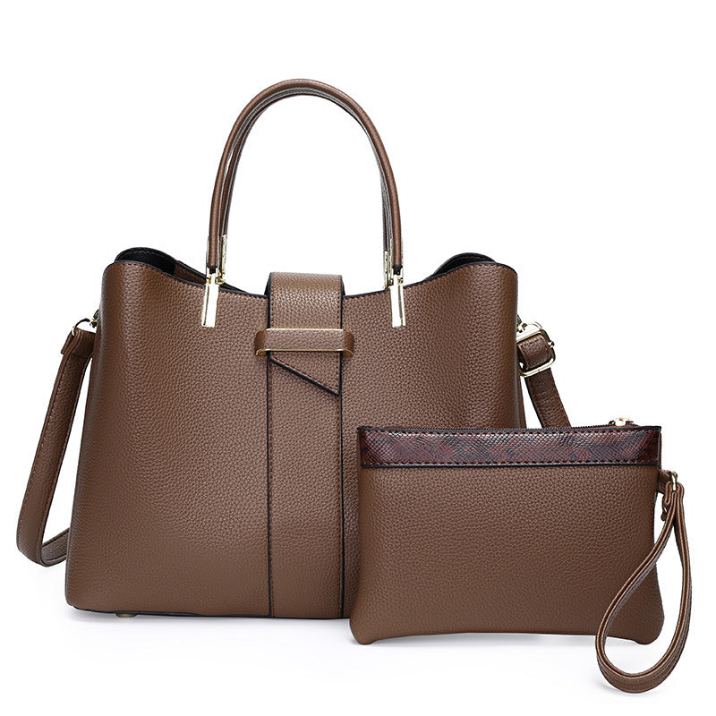 Retro Bucket Crossbody Handbag – Soft Polyester Everyday Bag
