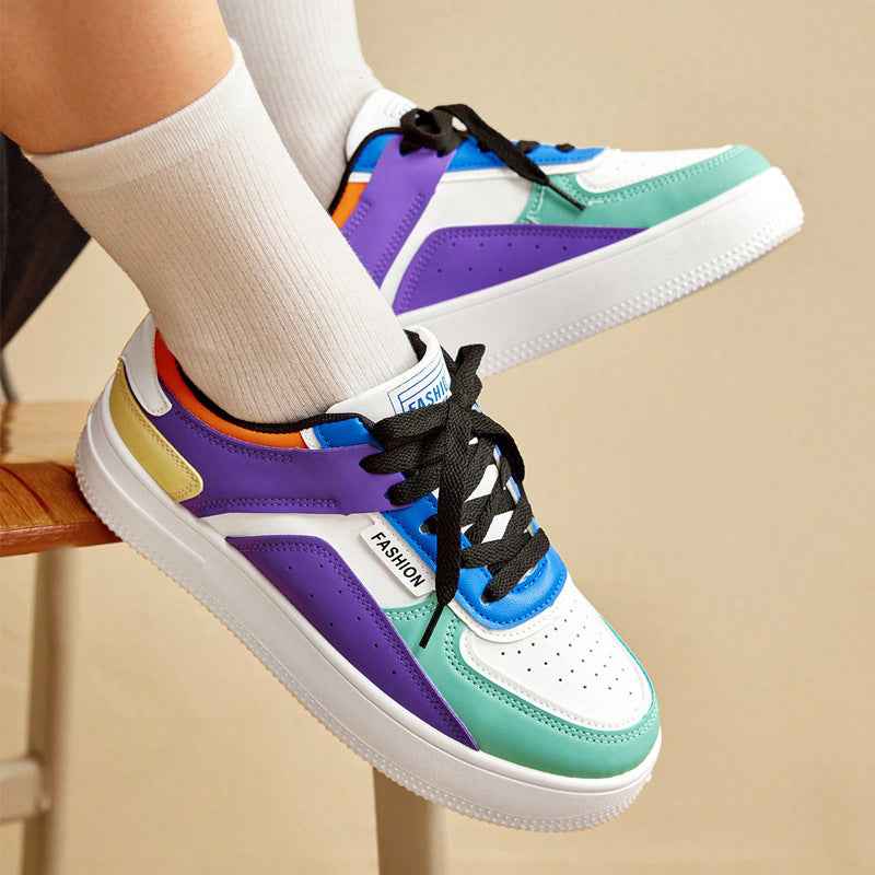 Women's Breathable Casual Sneakers — Non-Slip, Round Toe